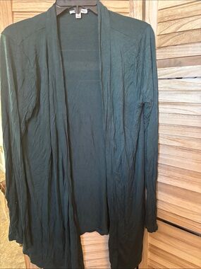Zenana Outfitters Dark Green Open Front Cardigan